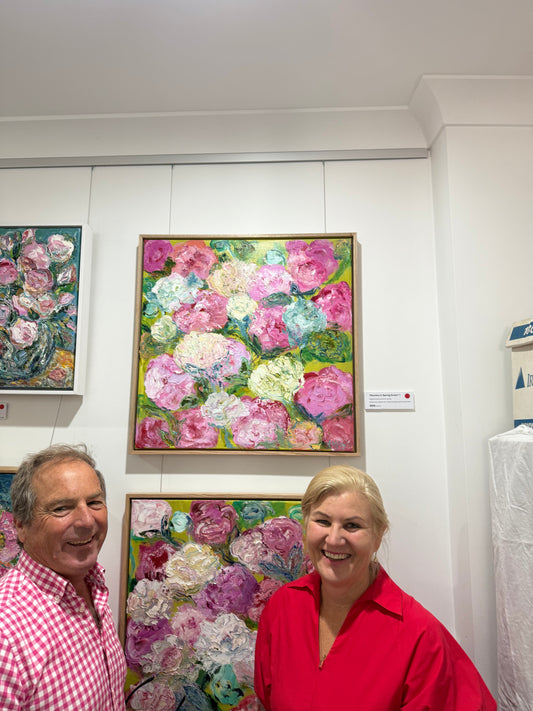 'Peonies in Spring Green' 1 (SOLD)