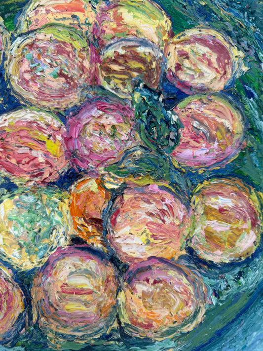 'Peaches in a Green Bowl'