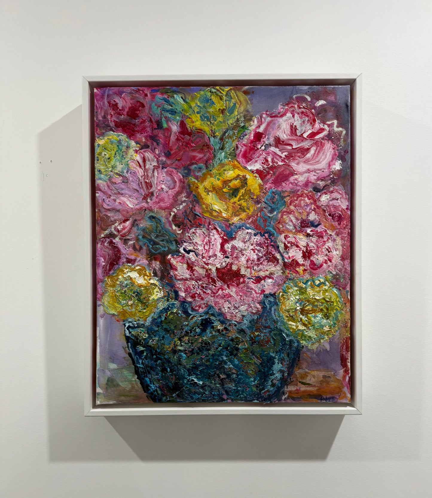 'Peonies in a Blue Vase'