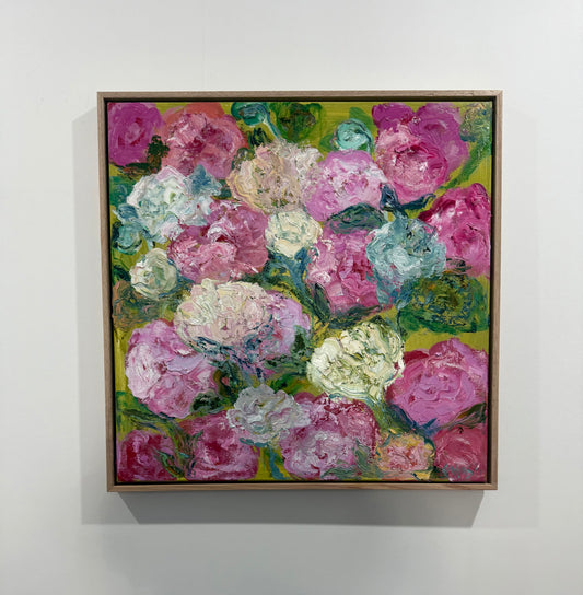 'Peonies in Spring Green' 1 (SOLD)