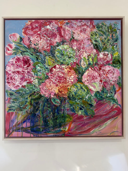 'Peonies in a Blue Vase 2'