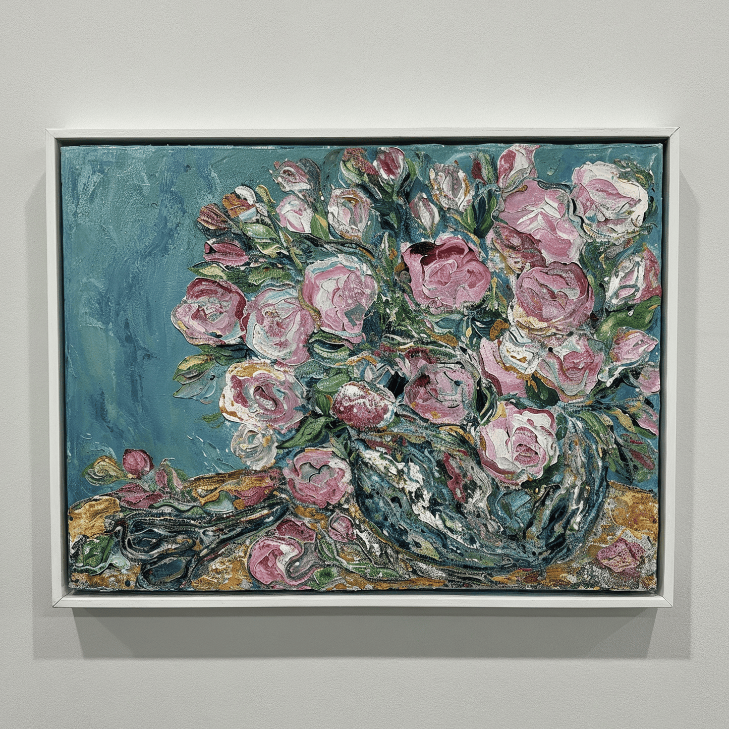 Rose Arrangement in a Glass Bowl (SOLD)