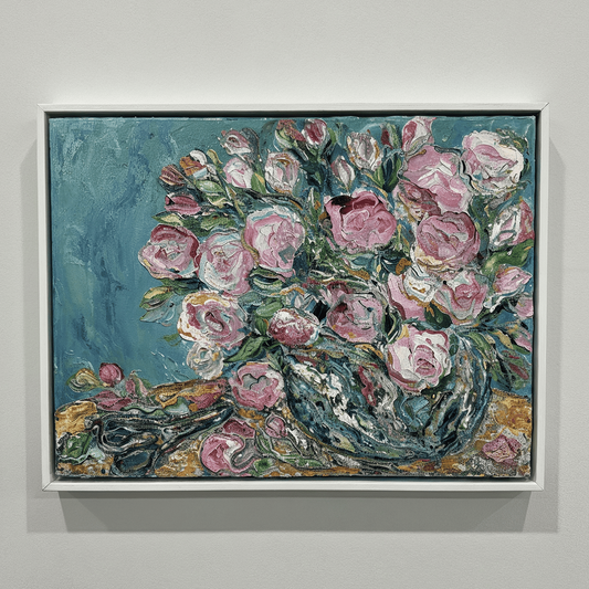 Rose Arrangement in a Glass Bowl (SOLD)